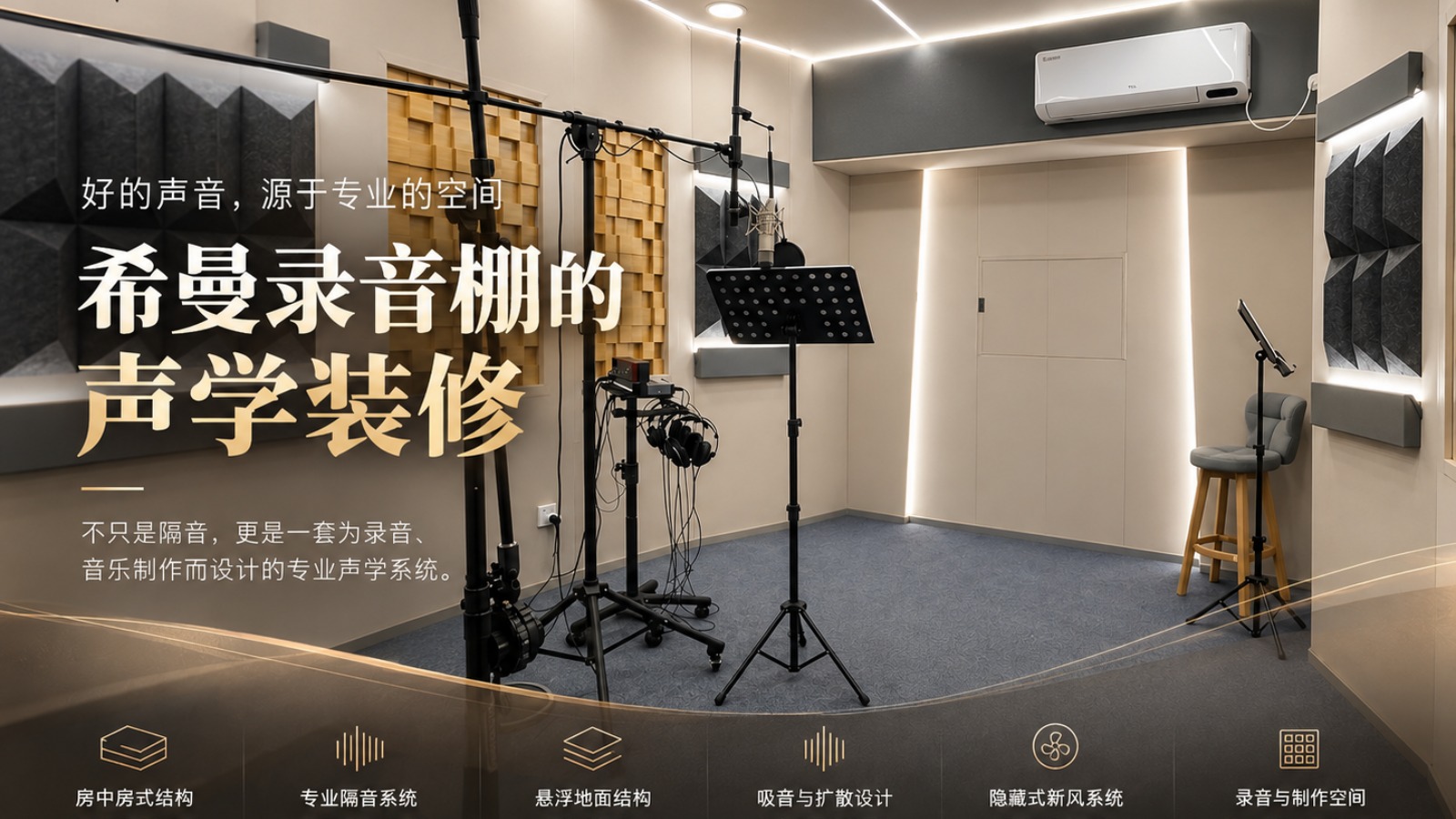 希曼录音棚的声学装修：真正专业的录音环境，从空间开始